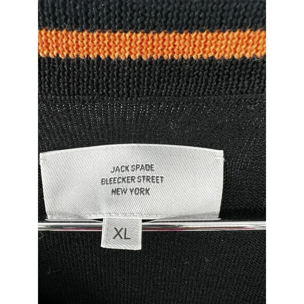 Men’s Jack Spade Bleecker Street New York Pullover Sweater Size XL black wool